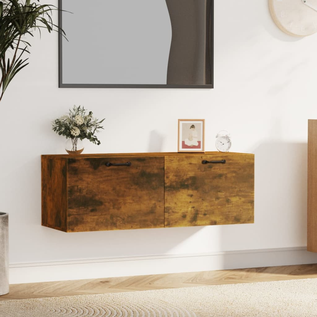 vidaXL Wandschrank Räuchereiche 100x36,5x35 cm Holzwerkstoff