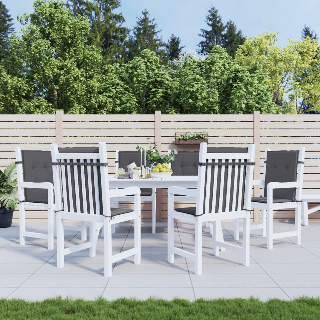 vidaXL Gartenstuhlauflagen für Niedriglehner 6 Stk. Anthrazit