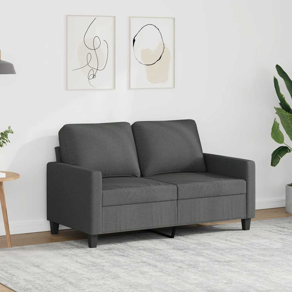 vidaXL 2-Sitzer-Sofa Dunkelgrau 120 cm Stoff
