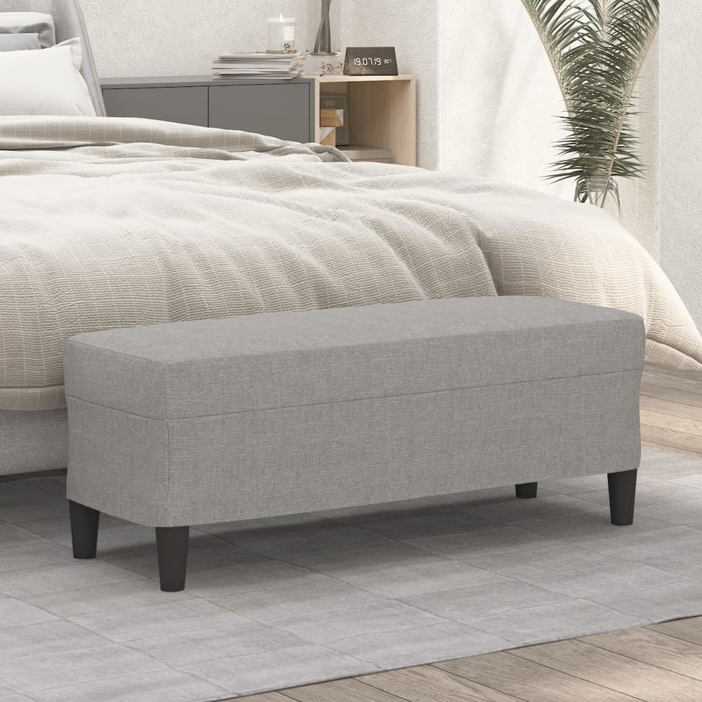 vidaXL Sitzbank Hellgrau 100x35x41 cm Stoff