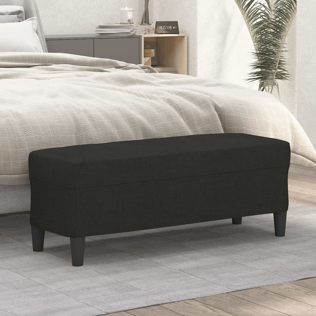 vidaXL Sitzbank Schwarz 100x35x41 cm Stoff