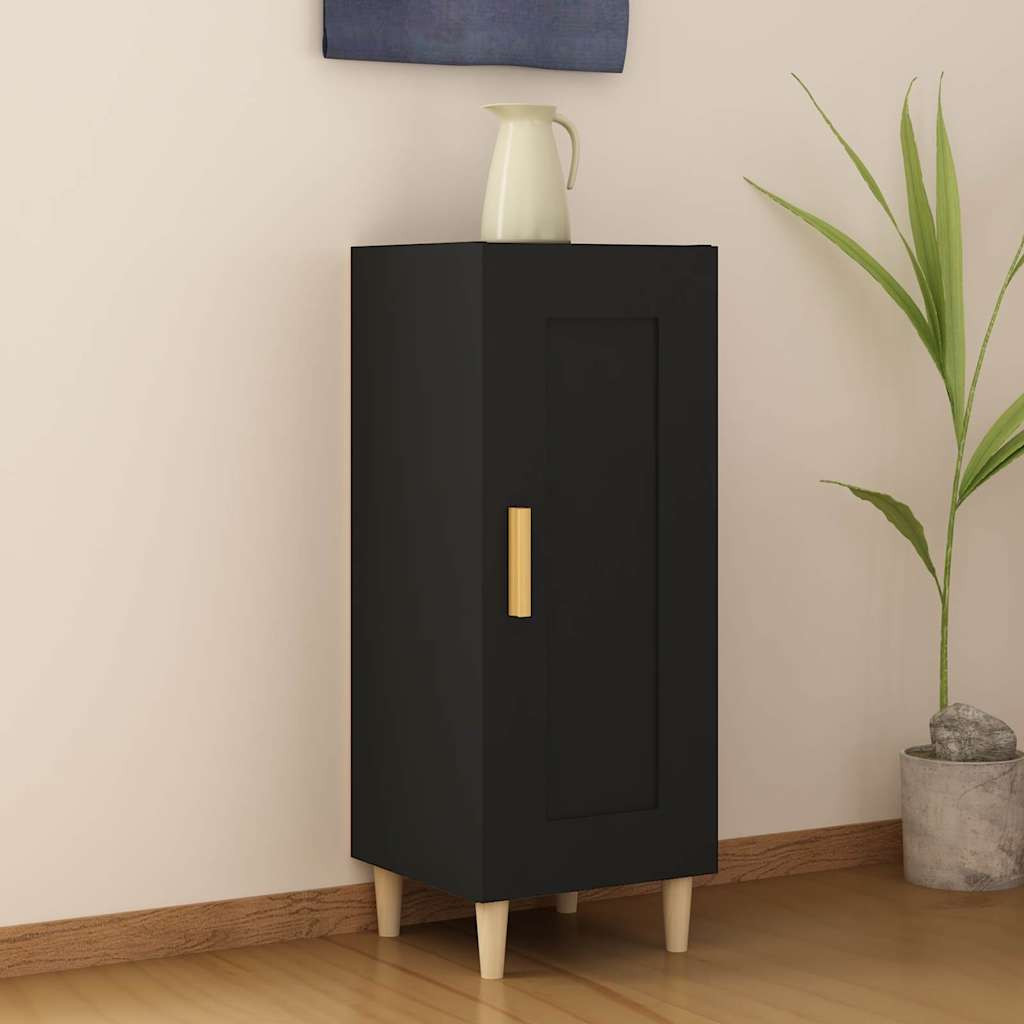 vidaXL Sideboard Schwarz 34,5x34x90 cm Holzwerkstoff