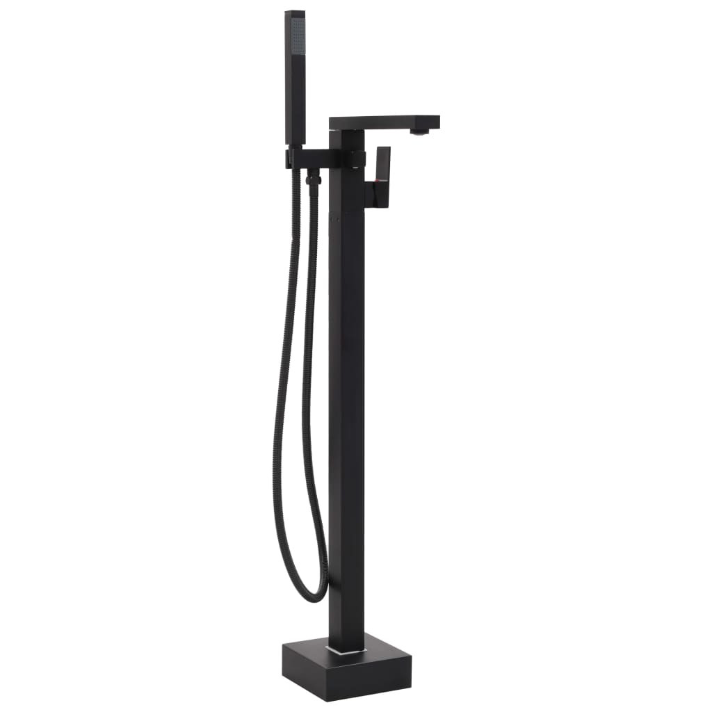 vidaXL Freistehende Badewannenarmatur Schwarz Edelstahl 90 cm