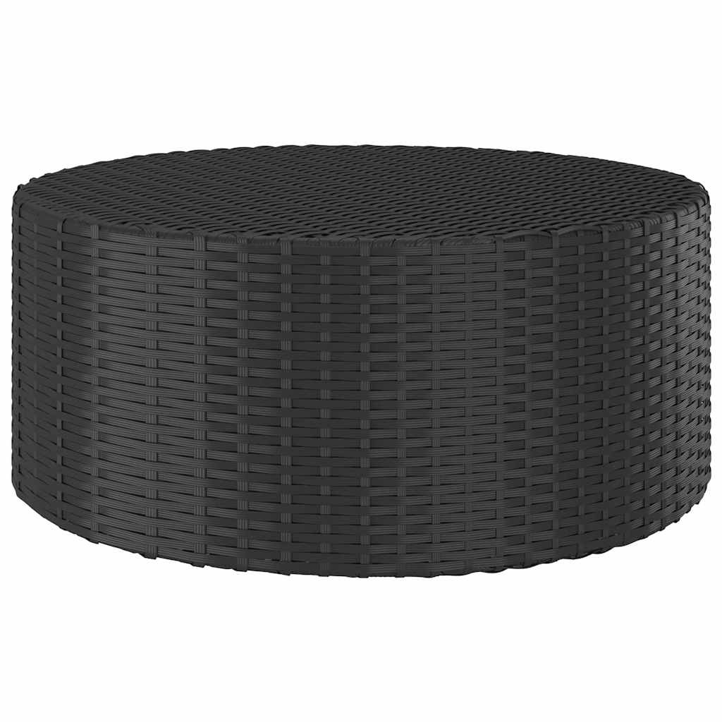 vidaXL Teetisch Schwarz 68x68x30 cm Poly Rattan