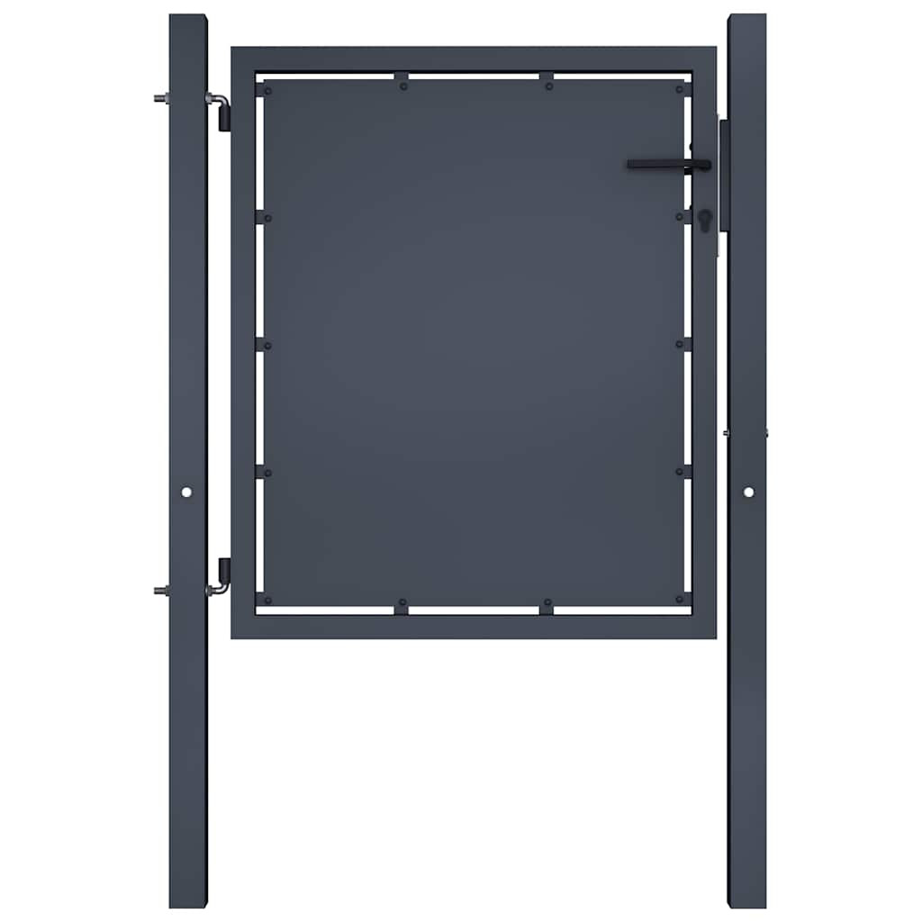 vidaXL Gartentor aus Stahl 100 x 75 cm Anthrazit
