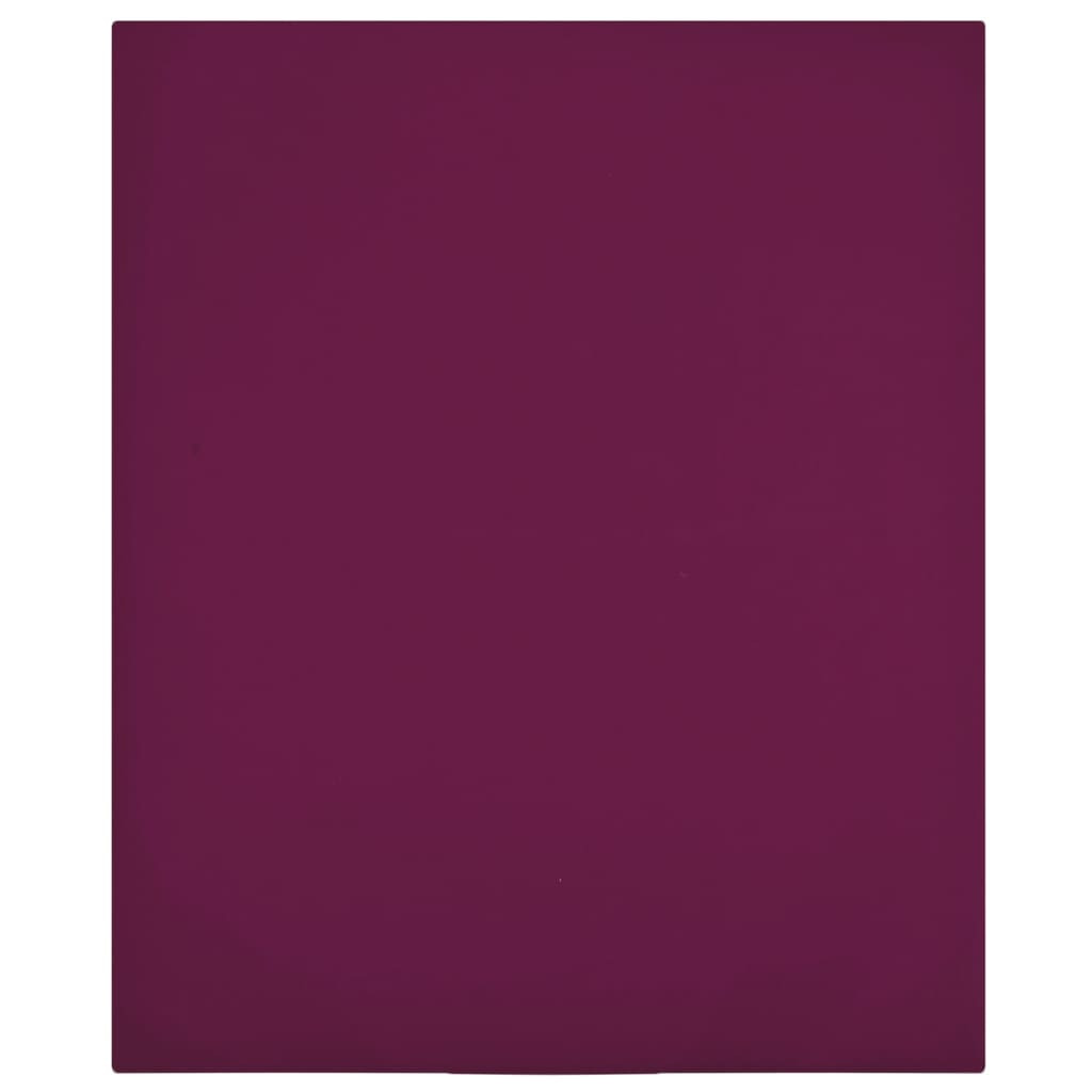 vidaXL Spannbettlaken Jersey Bordeauxrot 140x200 cm Baumwolle