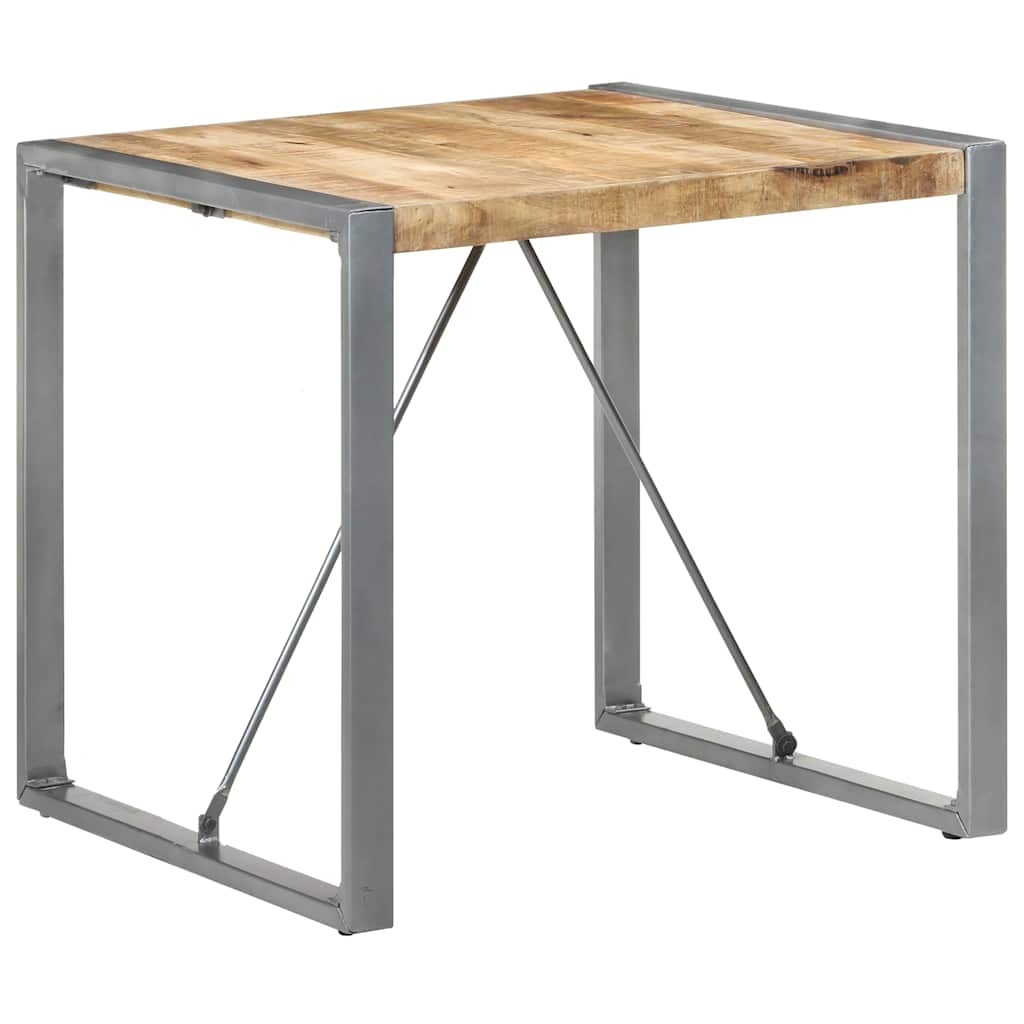 vidaXL Esstisch 80x80x75 cm Raues Mangoholz