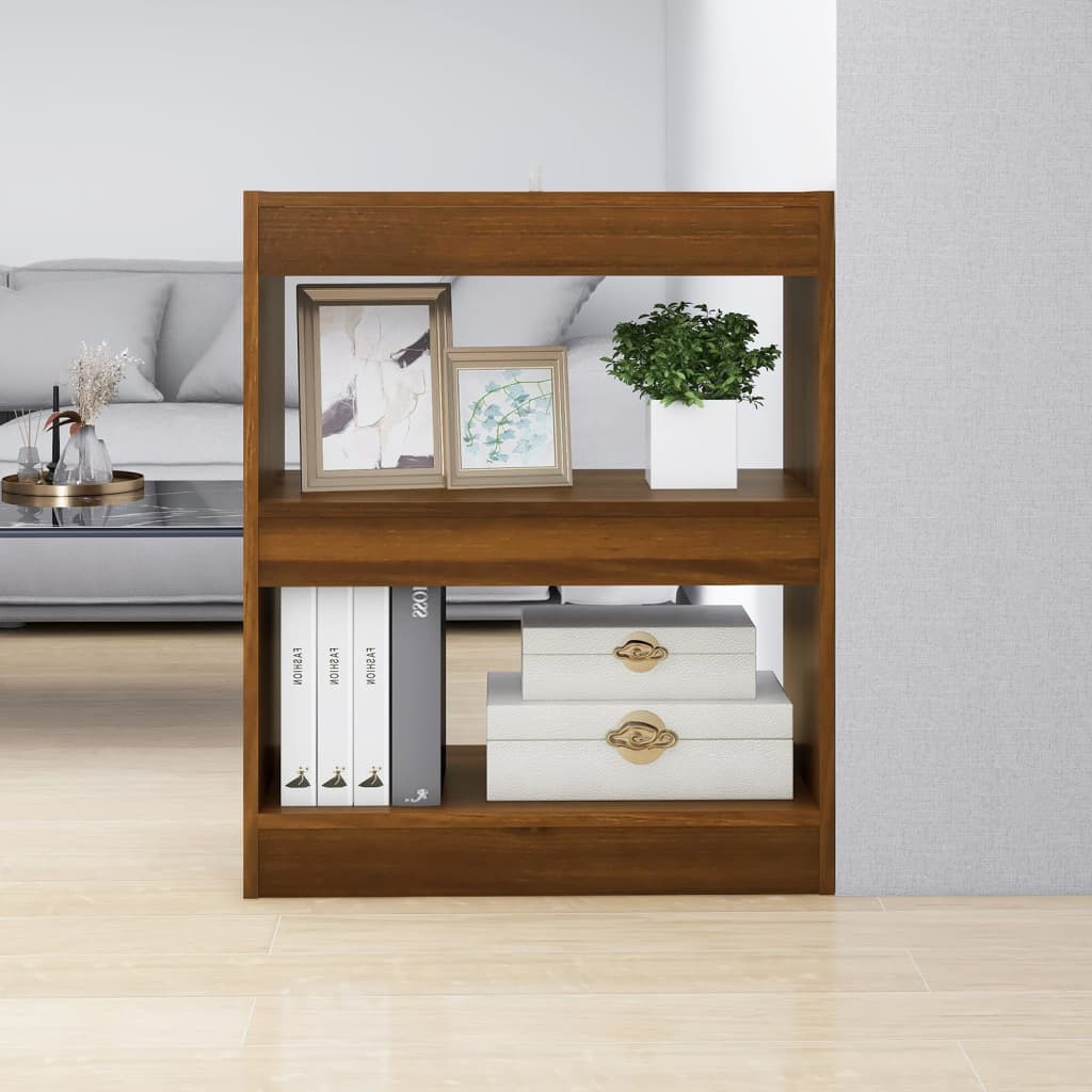 vidaXL Bücherregal/Raumteiler Braun Eichen-Optik 60x30x72 cm