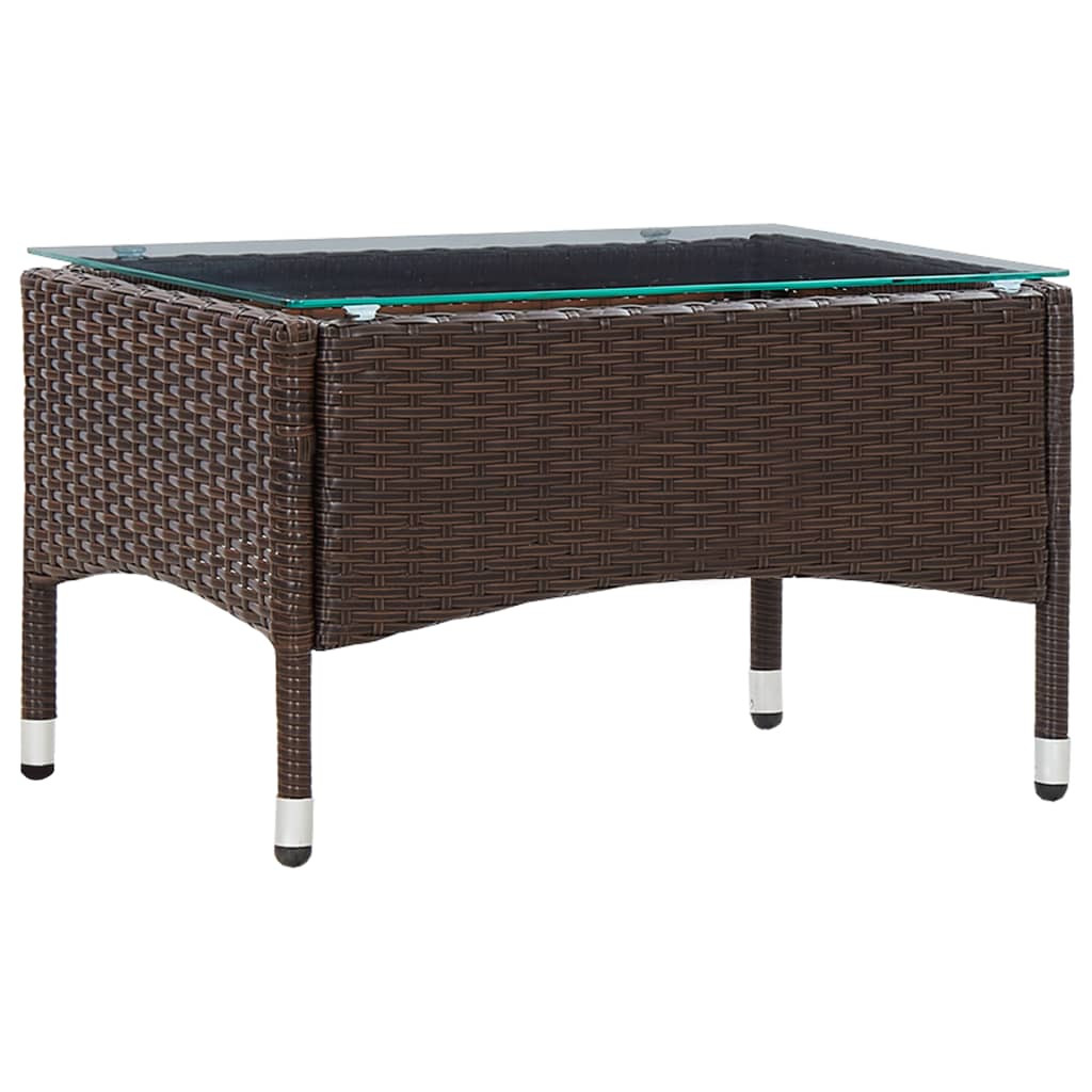 vidaXL Couchtisch Braun 60x40x36 cm Poly Rattan