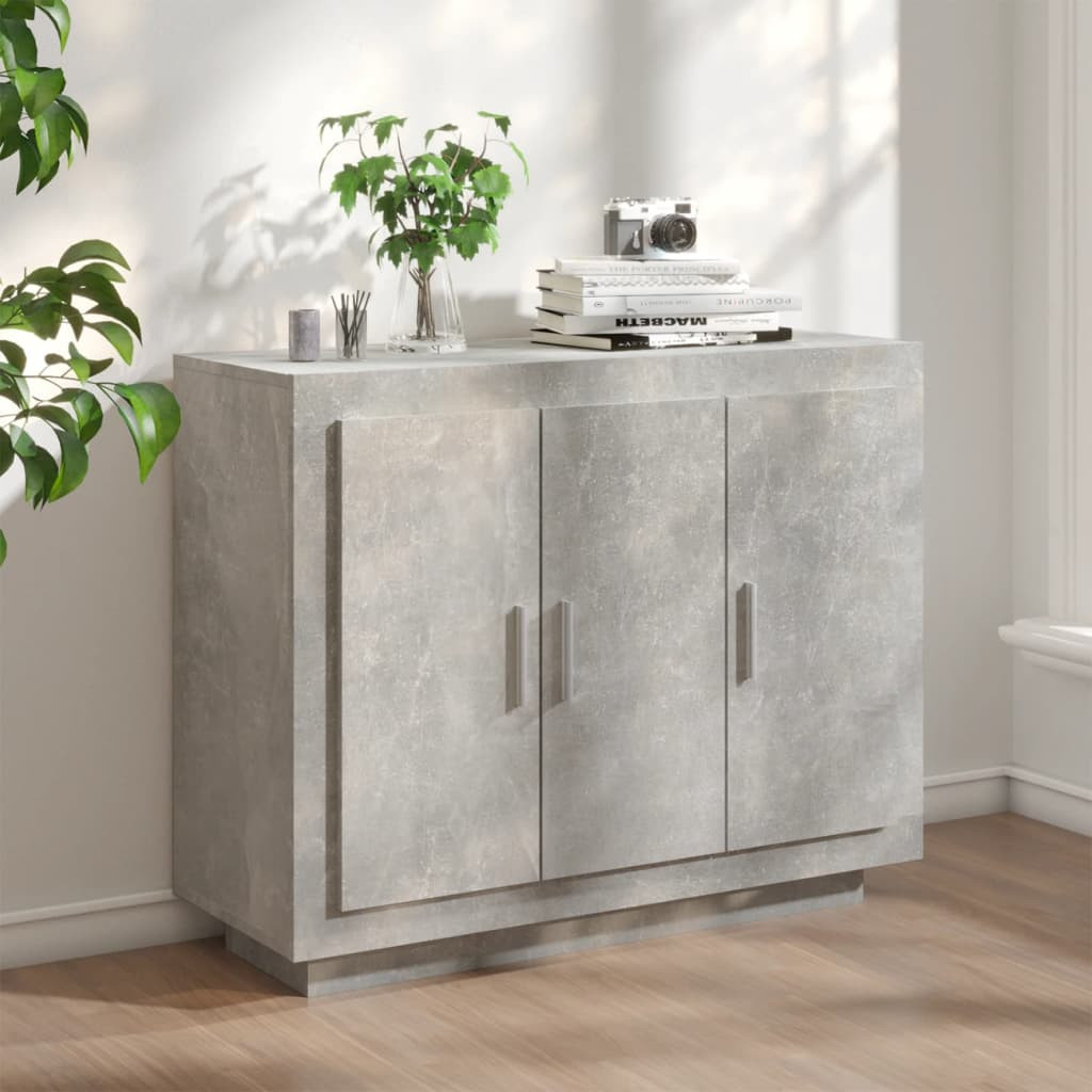 vidaXL Sideboard Betongrau 92x35x75 cm Holzwerkstoff