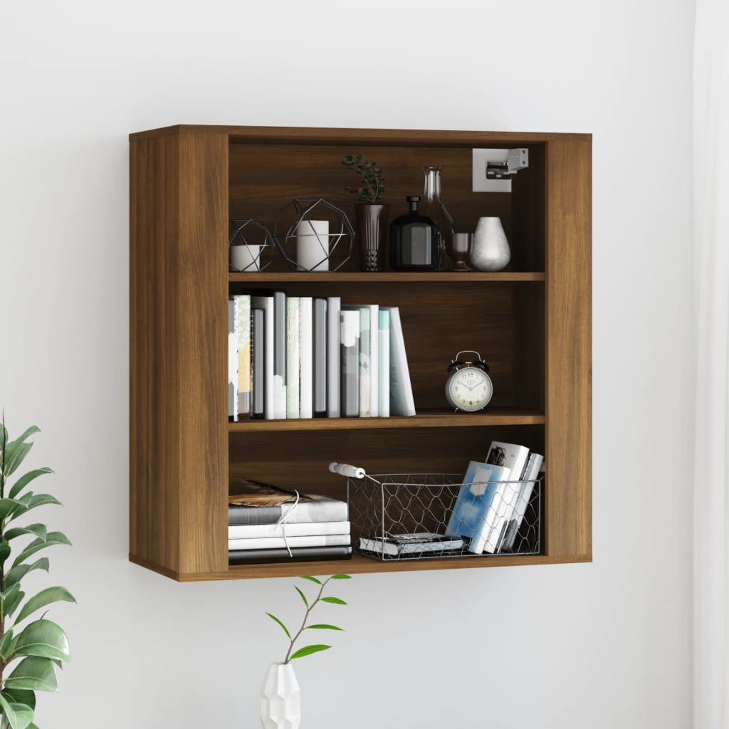 vidaXL Wandschrank Braun Eichen-Optik 80x33x80 cm Holzwerkstoff