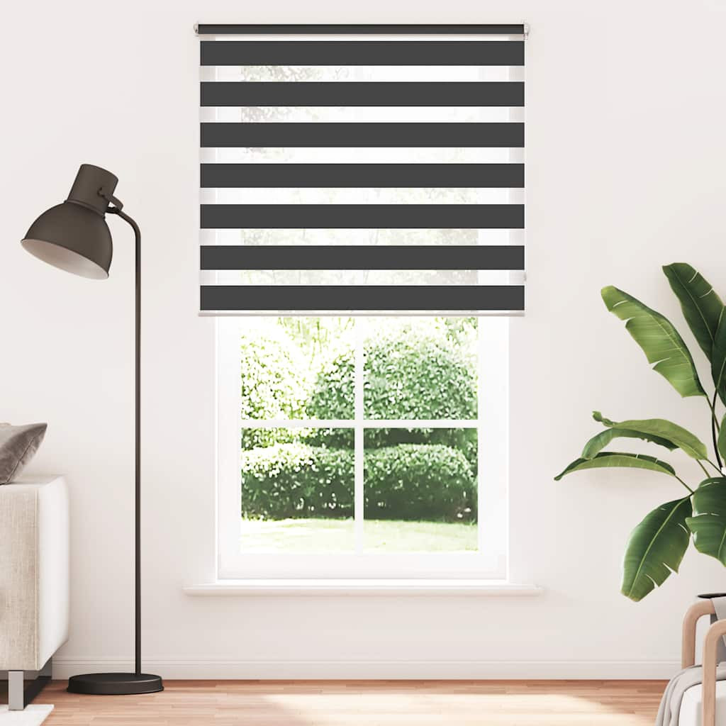 vidaXL Zebra-Rollo 120,9 x 230 cm, Stoffbreite 116,7 cm, schwarz