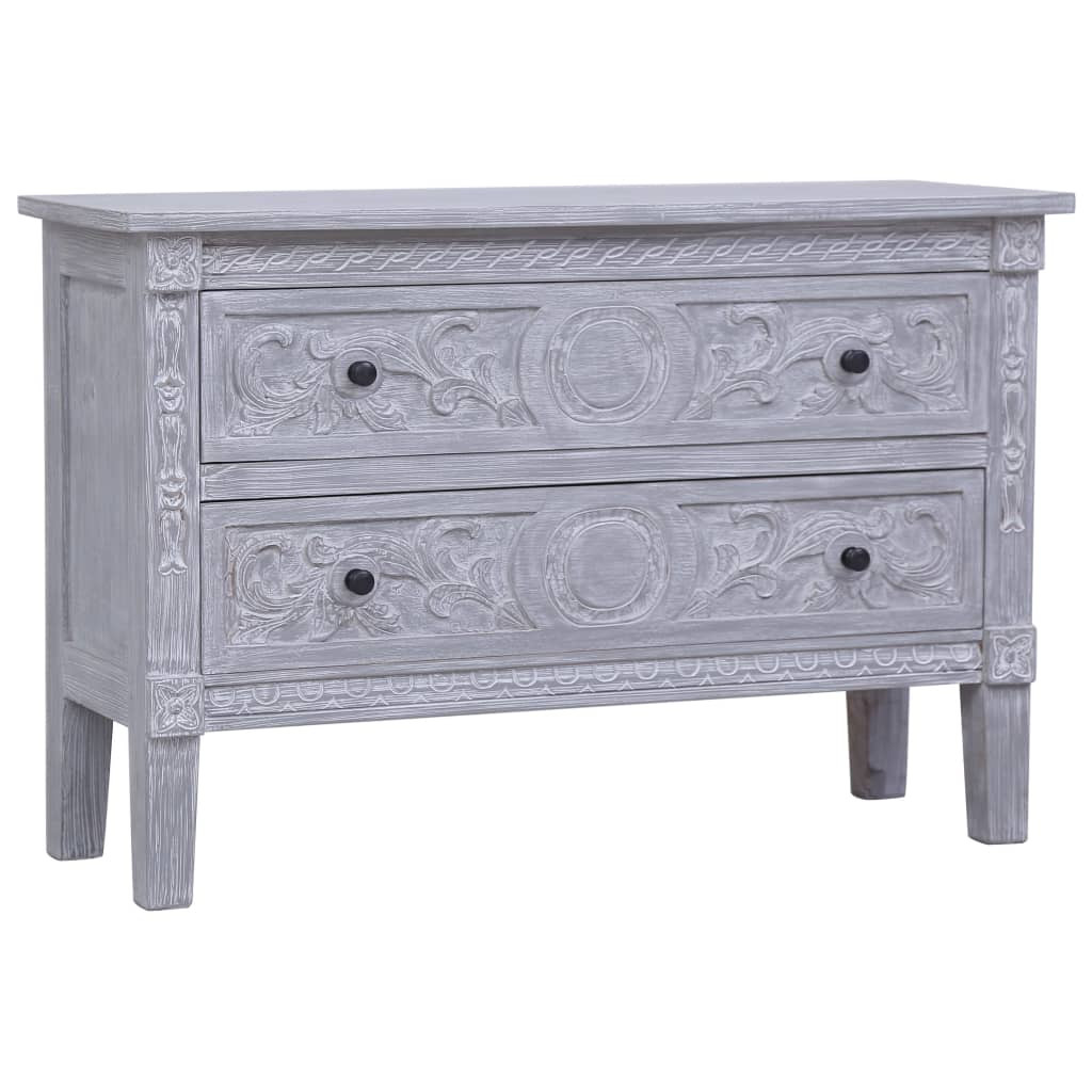 vidaXL Sideboard mit 2 Schubladen 90 x 30 x 60 cm Massivholz Mahagoni