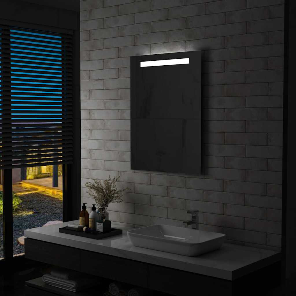vidaXL Badezimmer-Wandspiegel mit LEDs 60x80 cm