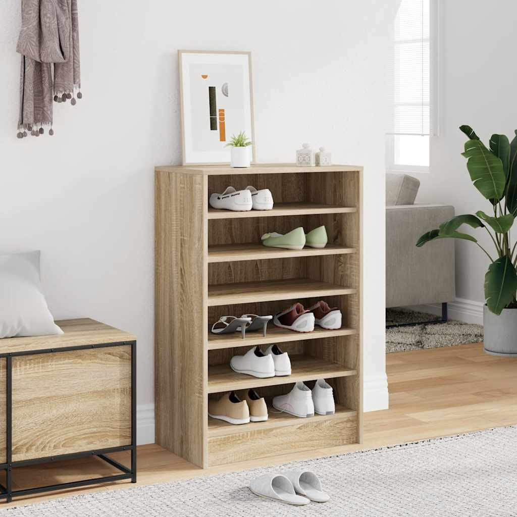 vidaXL Schuhschrank Sonoma-Eiche 60x35x92 cm Holzwerkstoff