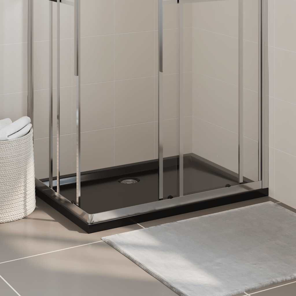 vidaXL Duschtasse ABS Rechteckig Schwarz 70x100 cm