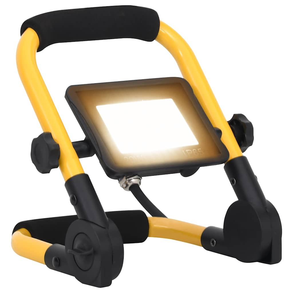 vidaXL LED-Fluter mit Handgriff 20 W Warmweiß