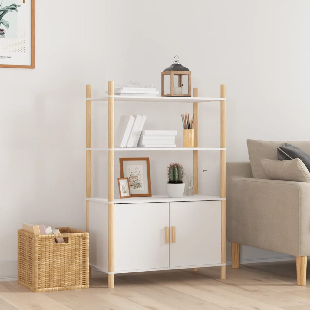 vidaXL Highboard Weiß 80x40x121 cm Holzwerkstoff