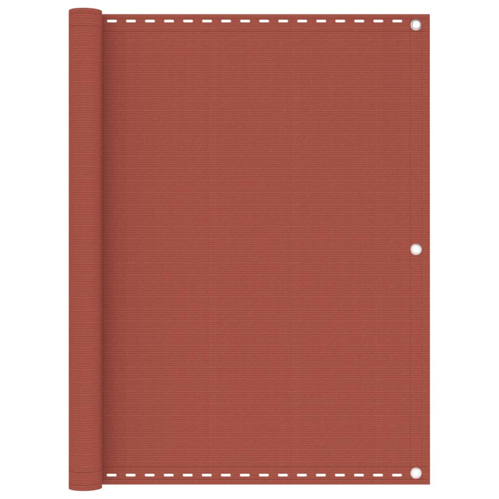 vidaXL Balkon-Sichtschutz Terracotta-Rot 120x600 cm HDPE