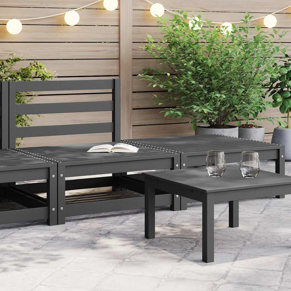 vidaXL 2-tlg. Garten-Lounge-Set Grau Kiefer Massivholz