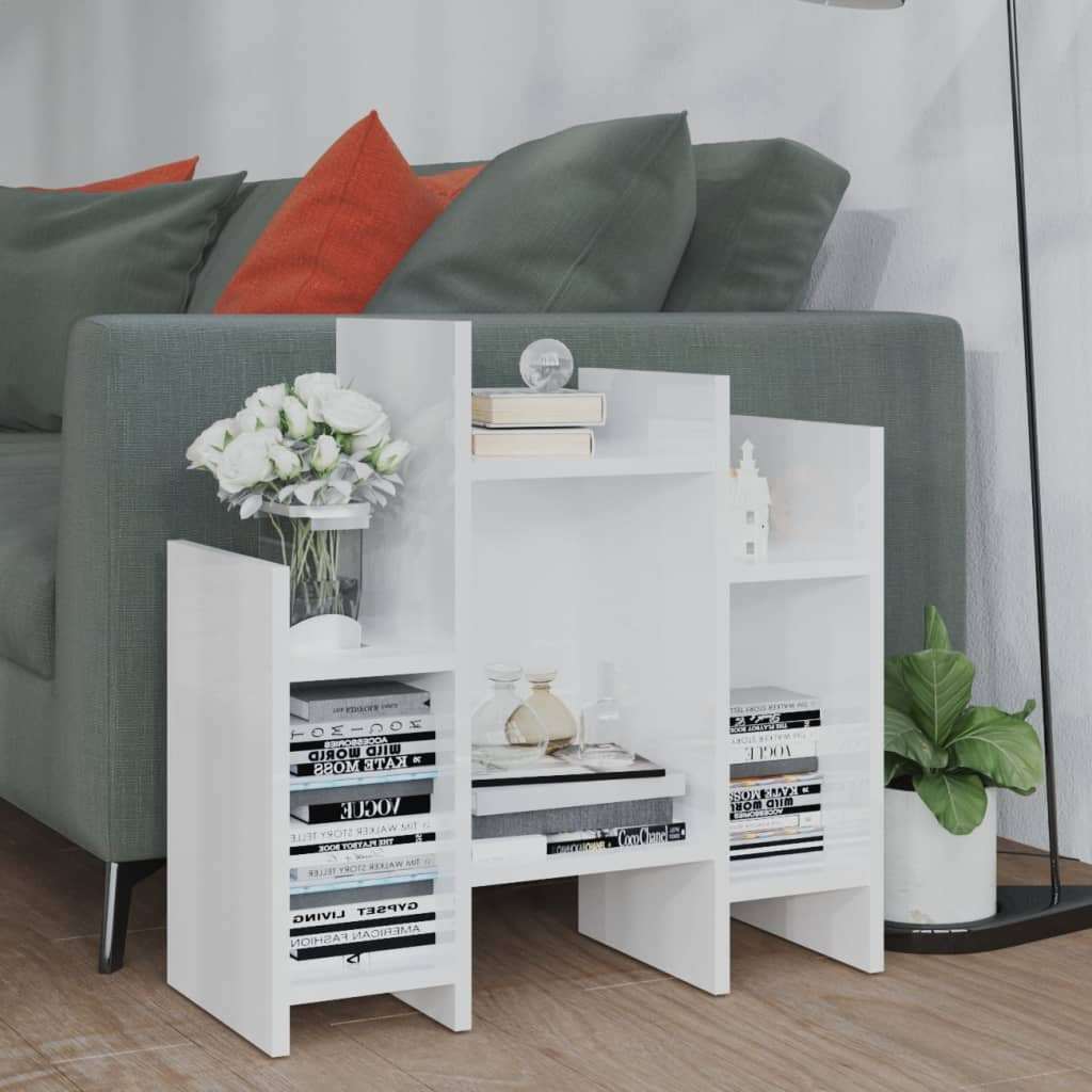 vidaXL Regalschrank Hochglanz-Weiß 60x26x60 cm Holzwerkstoff