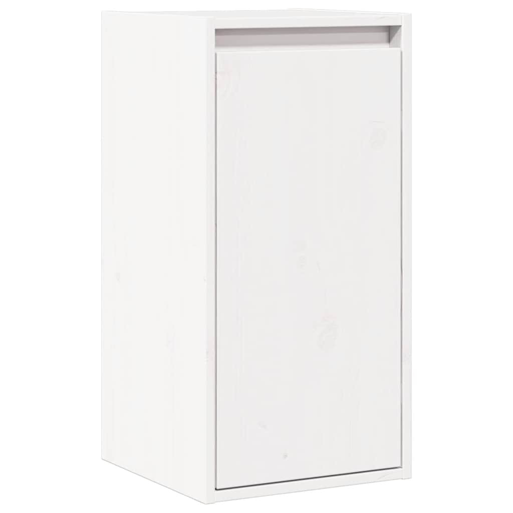vidaXL Wandschrank Weiß 30x30x100 cm Massivholz Kiefer