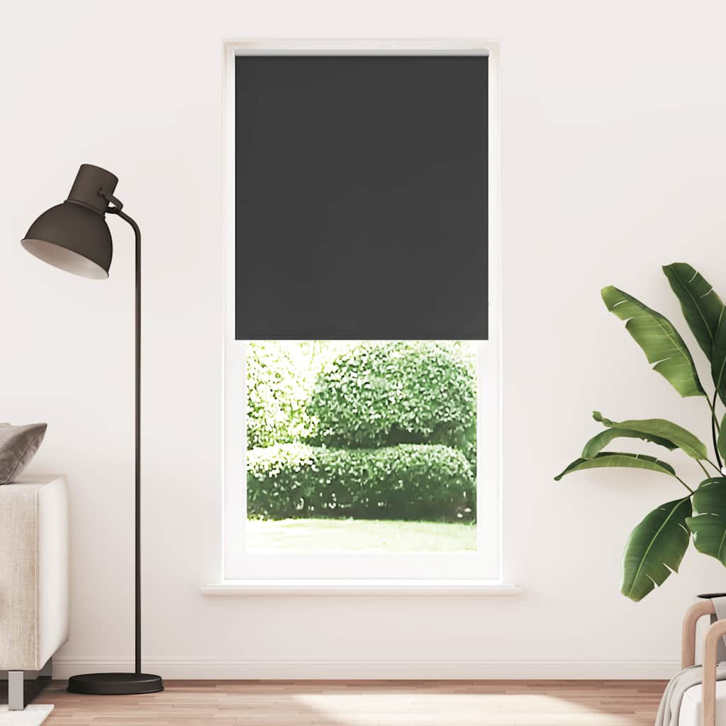vidaXL Verdunkelungsrollo 84,4 x 230 cm, Stoffbreite 80 cm, schwarz
