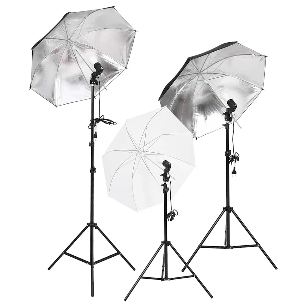 vidaXL Fotostudio-Beleuchtung Set mit Stativen & Schirmen