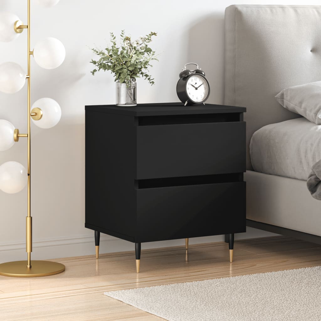 vidaXL Nachttisch Schwarz 40x35x50 cm Holzwerkstoff
