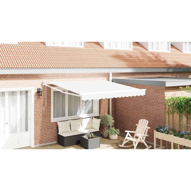 vidaXL Ausziehbare Markise Weiß 300 x 250 x 165 cm