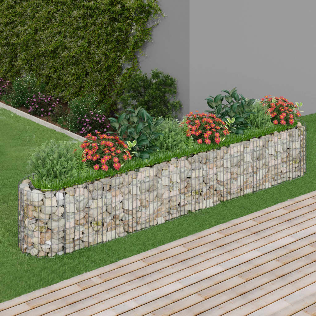 vidaXL Gabionen-Hochbeet Verzinktes Eisen 330x50x50 cm