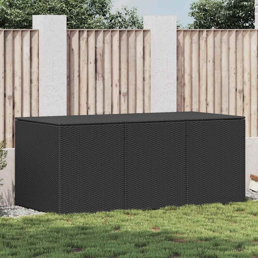 vidaXL Gartenbox Poly Rattan 180x90x70 cm Schwarz