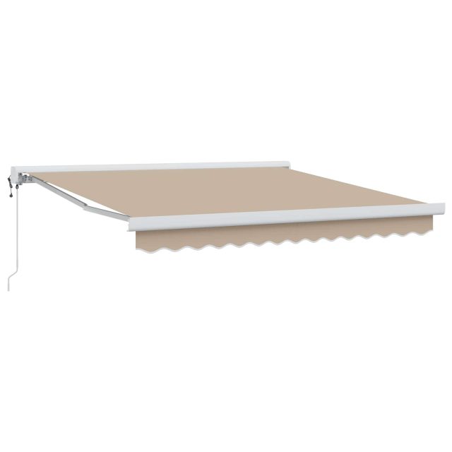 vidaXL Ausziehbare Markise Beige 350 x 250 x 165 cm Stoff und Metall