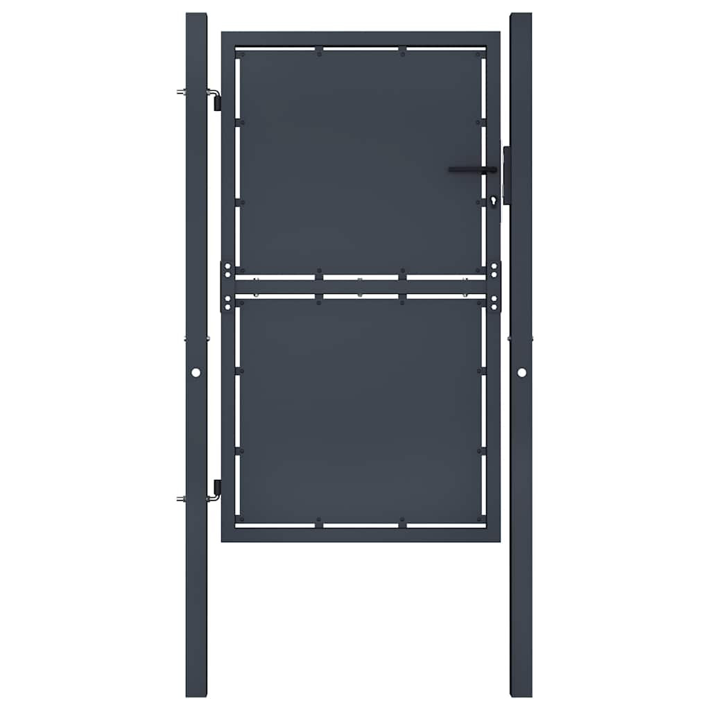 vidaXL Gartentor aus Stahl 100 x 200 cm Anthrazit