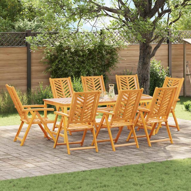vidaXL Gartenstuhl 8 pcs Braun Massivholz Akazie
