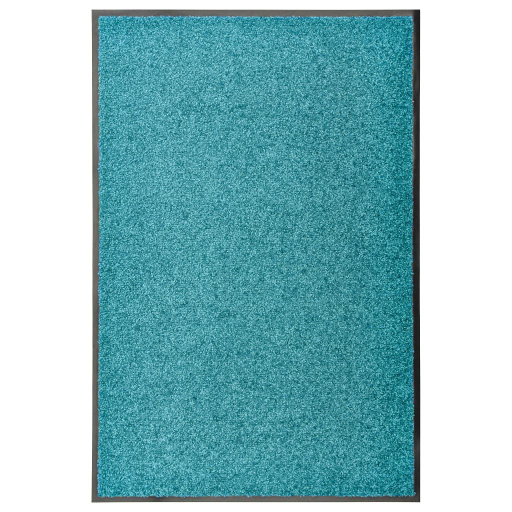 vidaXL Fußmatte Waschbar Cyan 60x90 cm