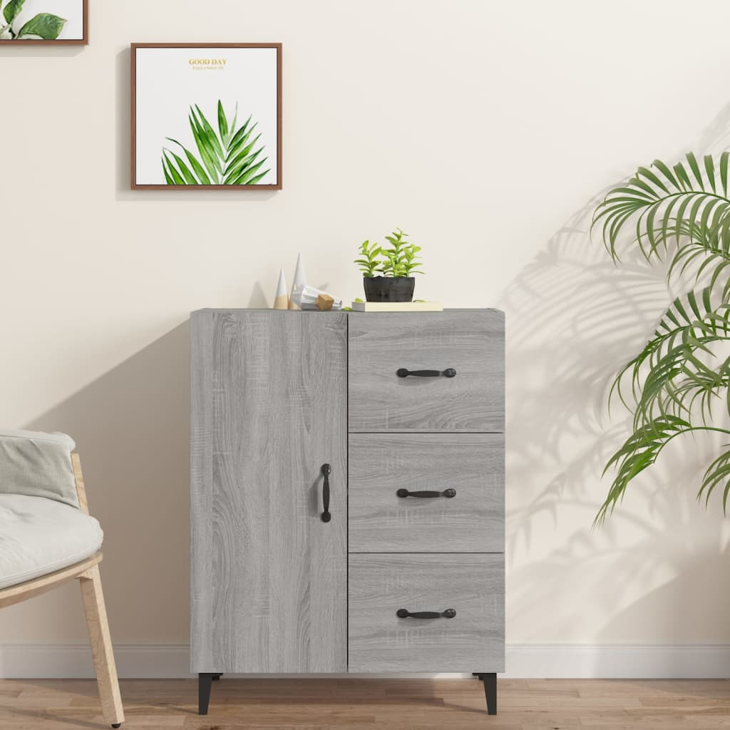 vidaXL Sideboard Grau Sonoma 69,5x34x90 cm Holzwerkstoff