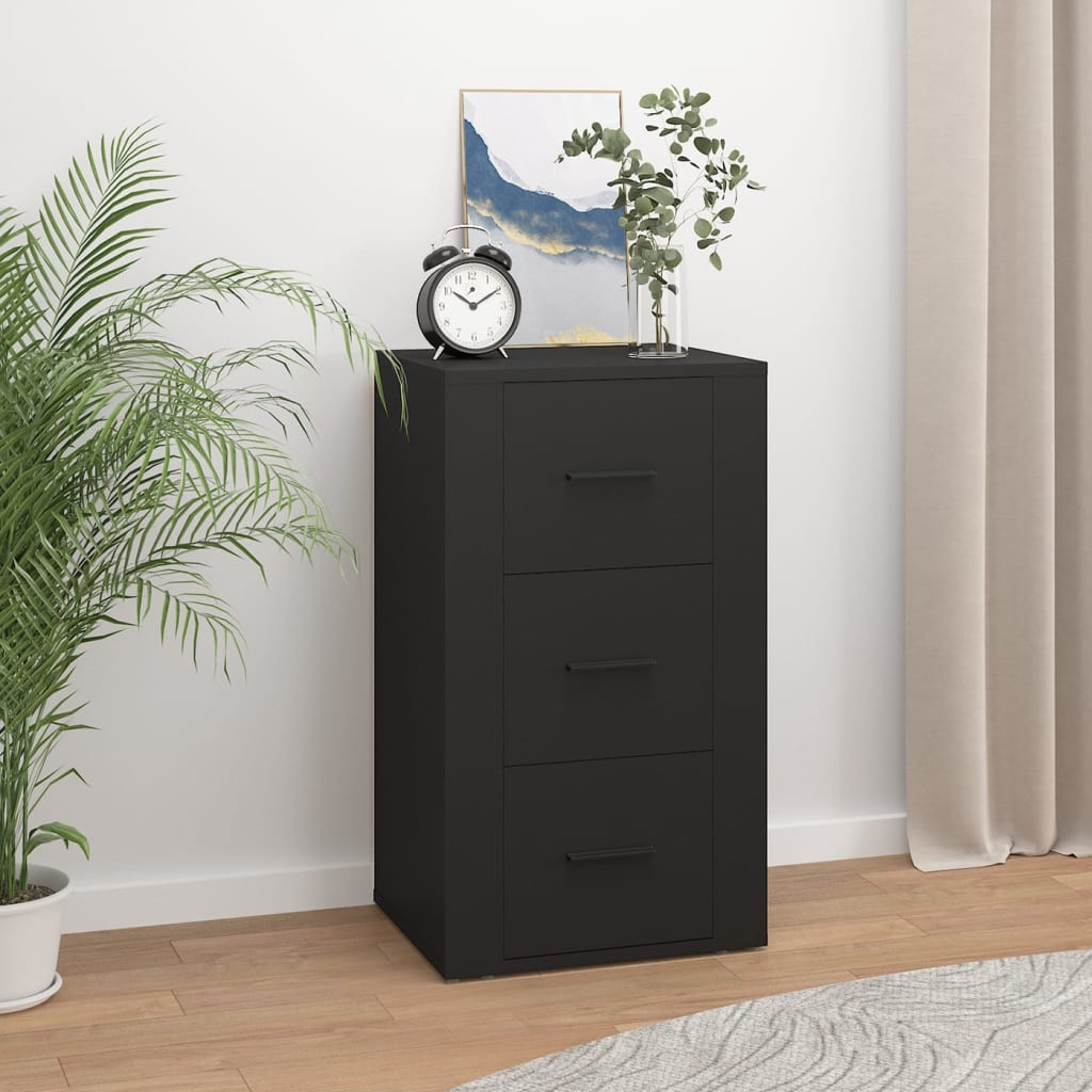 vidaXL Sideboard Schwarz 40x33x70 cm Holzwerkstoff