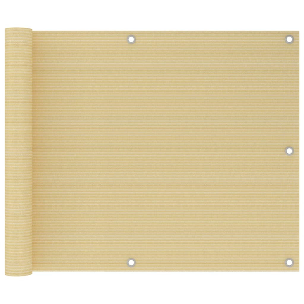 vidaXL Balkon-Sichtschutz Beige 75x300 cm HDPE