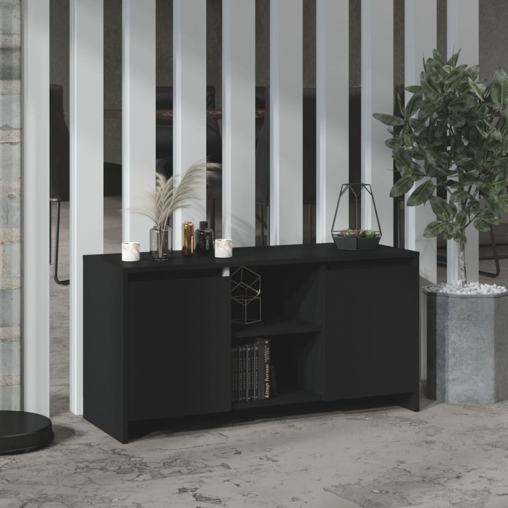 vidaXL TV-Schrank Schwarz 102x37,5x52,5 cm Holzwerkstoff