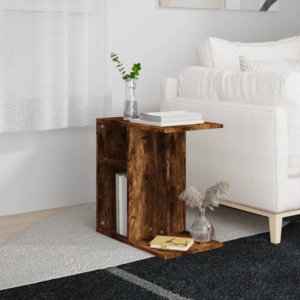 vidaXL Beistelltisch Räuchereiche 50x30x50 cm Holzwerkstoff