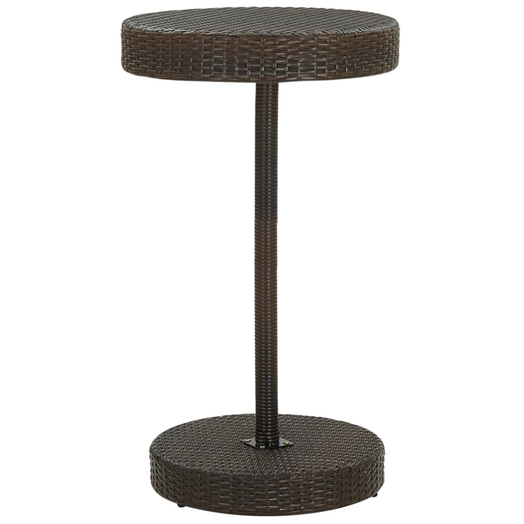 vidaXL Gartentisch Braun 60,5x106 cm Poly Rattan
