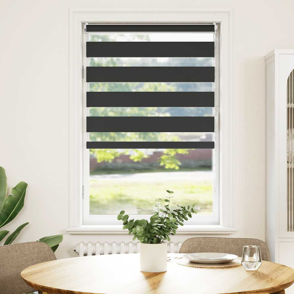 vidaXL Zebra-Rollo 90,9 x 150 cm, Stoffbreite 86,7 cm, schwarz