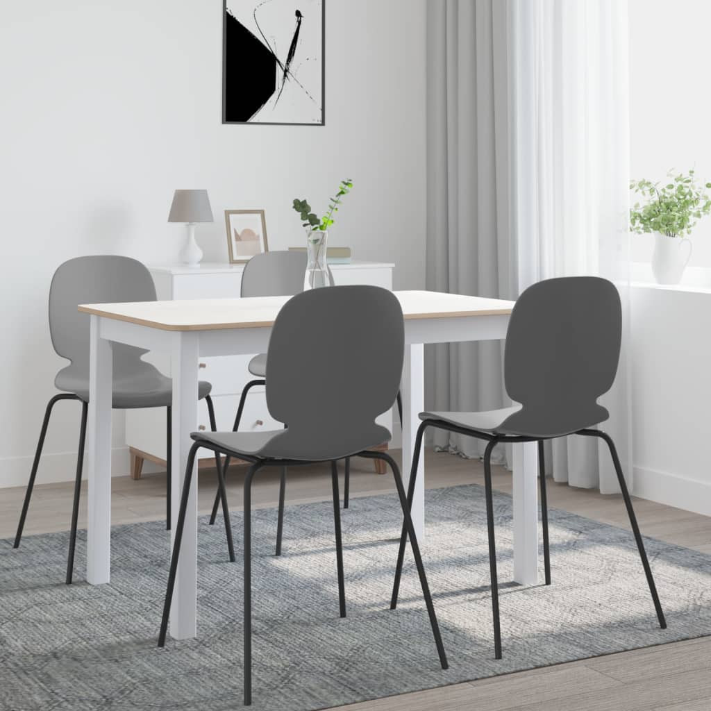 vidaXL Esstisch Weiß und Braun 114x71x75 cm Massivholz Gummibaum