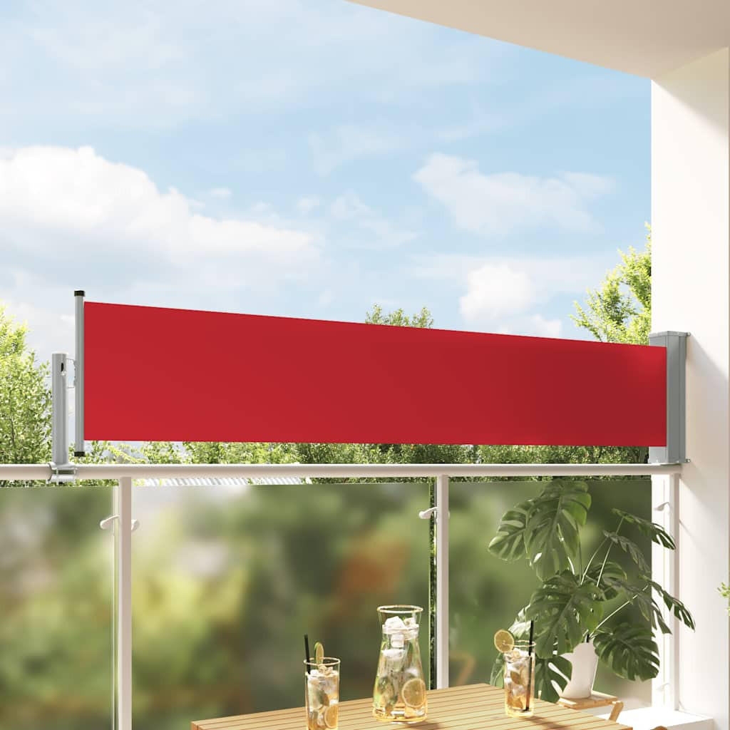 vidaXL Ausziehbare Seitenmarkise 60×300 cm Rot