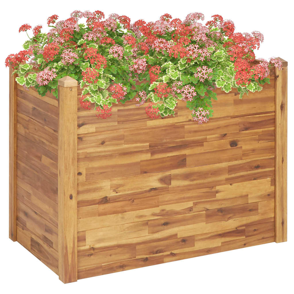 vidaXL Garten-Hochbeet 110 x 60 x 84 cm Massivholz Akazie