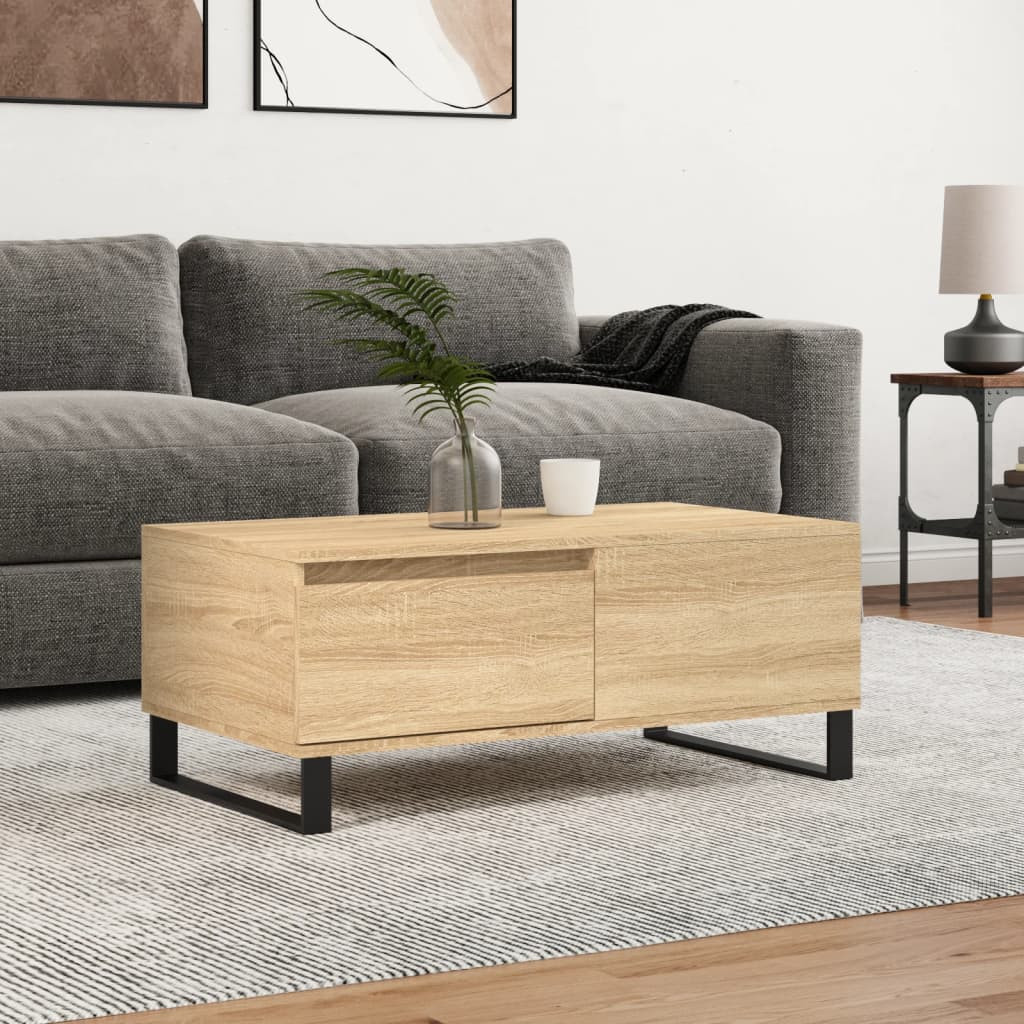 vidaXL Couchtisch Sonoma-Eiche 90x50x36,5 cm Holzwerkstoff
