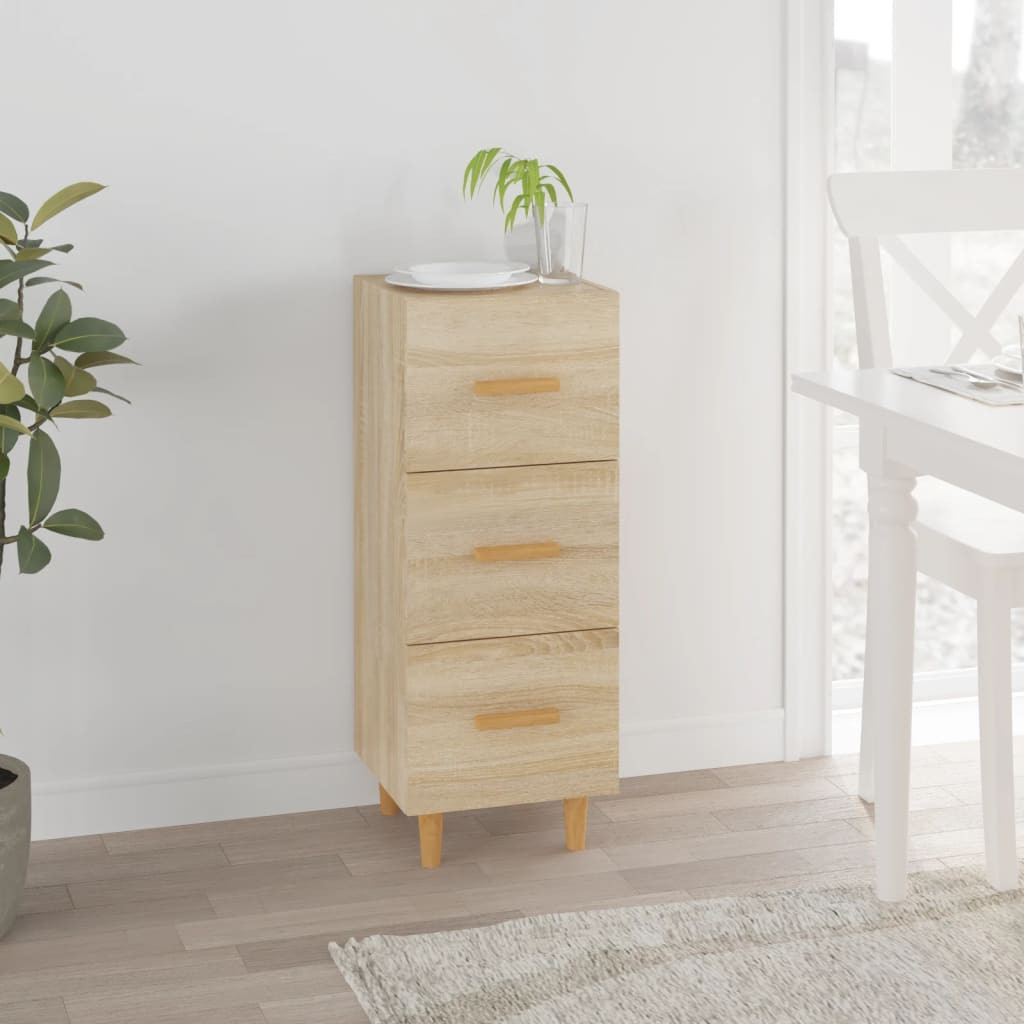 vidaXL Sideboard Sonoma-Eiche 34,5x34x90 cm Holzwerkstoff
