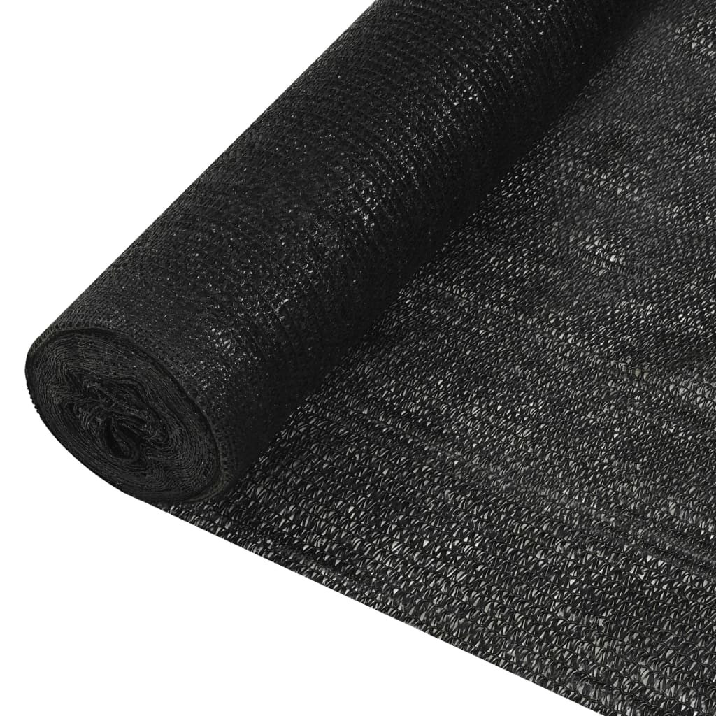 vidaXL Zaunblende Schwarz 3,6x50 m HDPE 150 g/m²