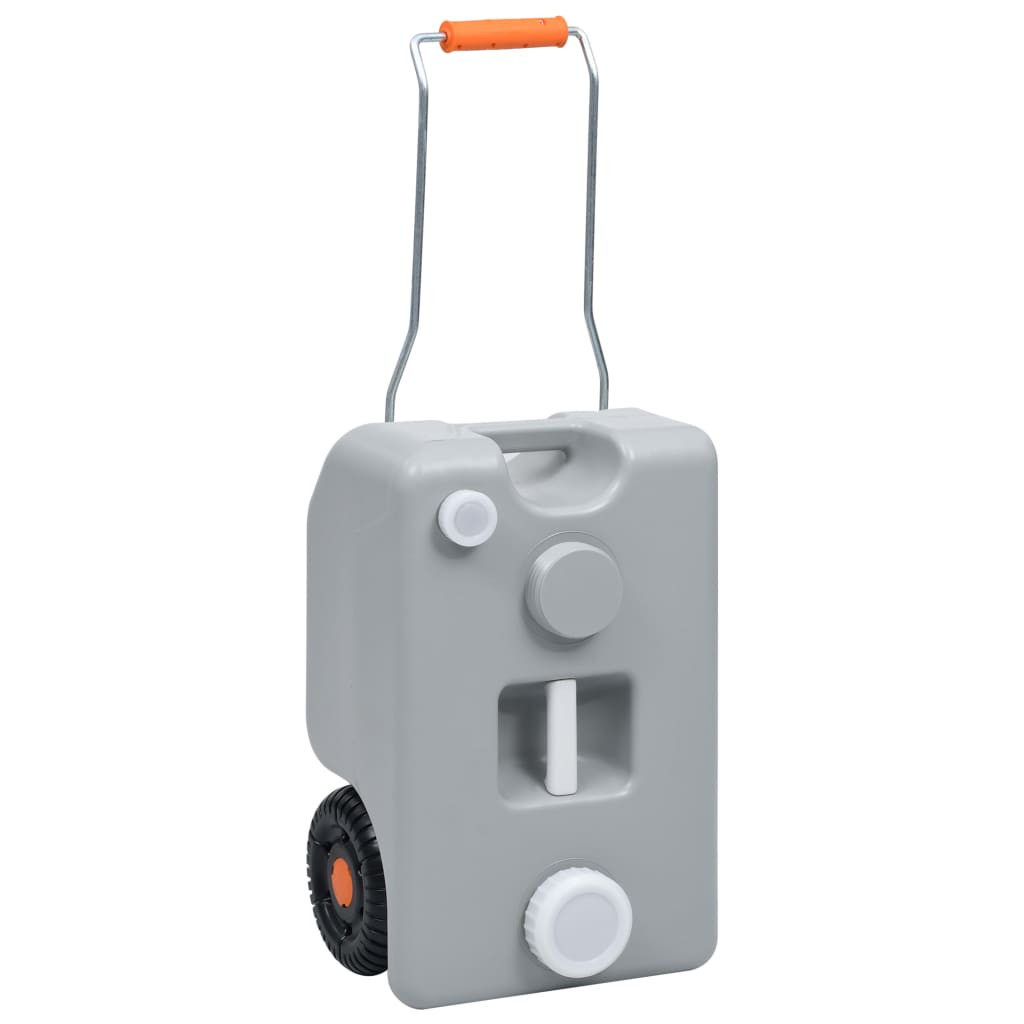 vidaXL Camping-Wassertank mit Rollen 25 L Grau